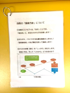 当院の施術方針の説明