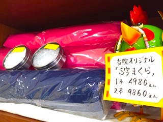 当院オリジナル「S字まくら」1本4980円 2本9860円